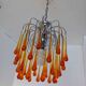 Paolo venini chandelier, murano 70 with large drops