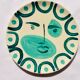 Set of 6 matching plates to hand-painted enamelled ceramic dinner
