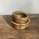 Duo of mini ramekins, stoneware, pyrite
