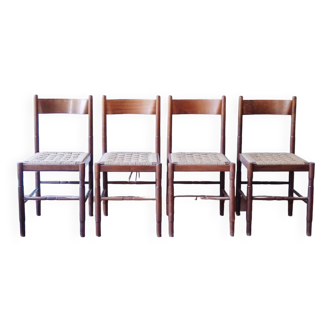 4 roped farm chairs