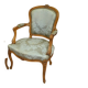 Pair of Louis XV style armchairs in moulded and carved beech.