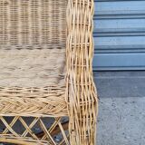 Rattan and wicker sofa 1960