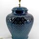 lampe en céramique bleue, France, Années 1950
