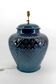 blue ceramic lamp, France, 1950s