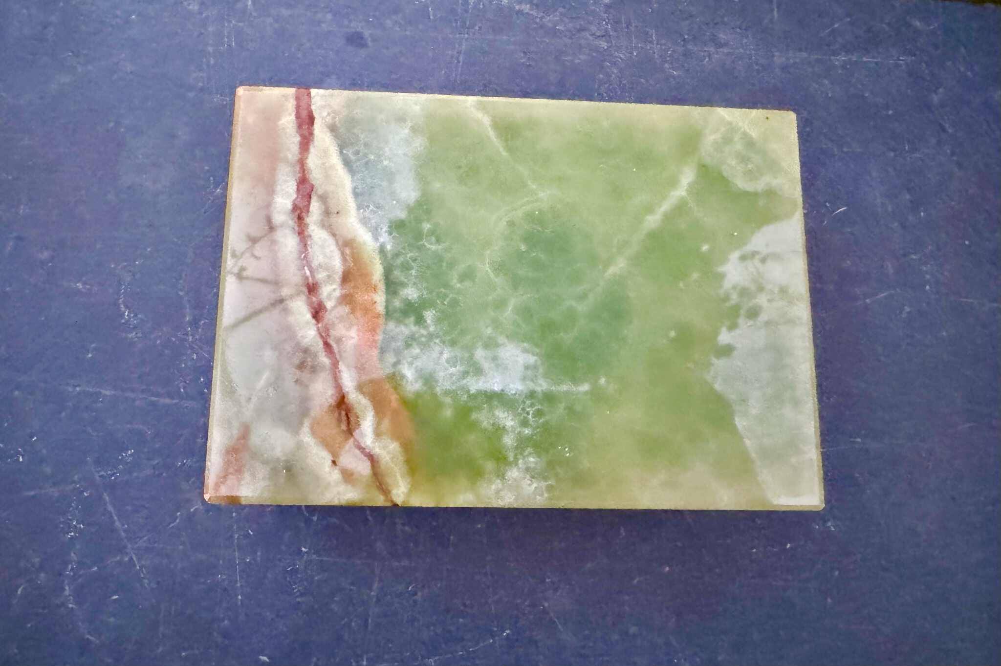 Onyx catchall box from the 1960s, vintage Italy.