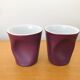 Lot 2 cups white and purple porcelain REVOL