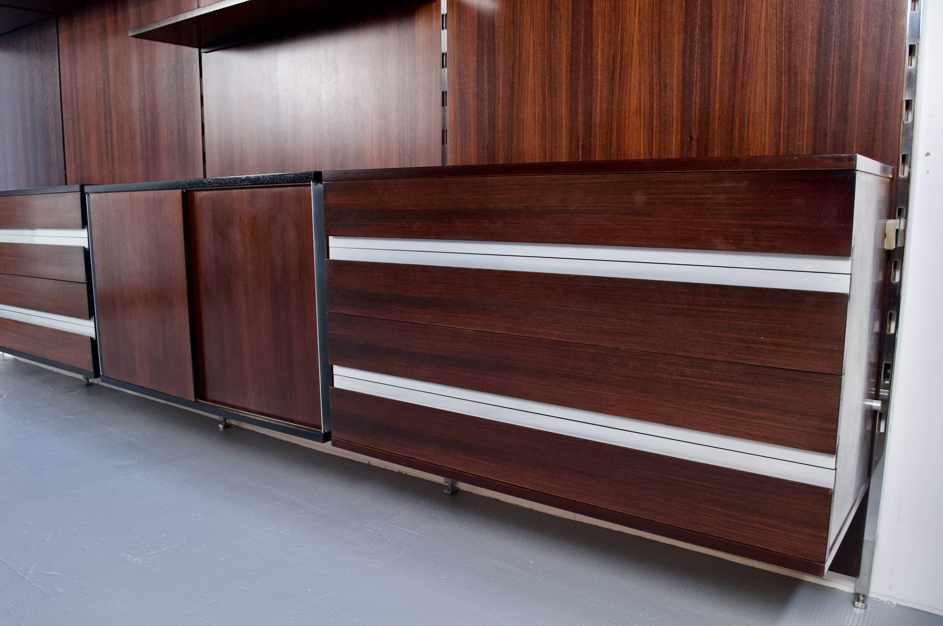 MODULAR SHELF ROSEWOOD ICO PARISI 1960s MIM ROMA PUBLISHER