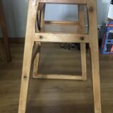 Gärsnäs high chair "robust" made of solid beech wood and leather.