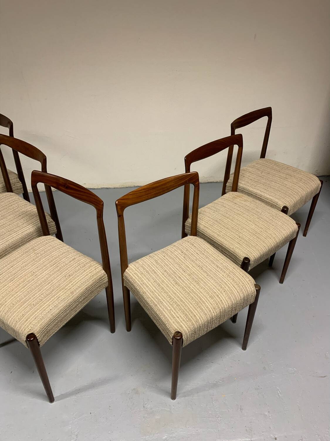 6x Palisander Dining Chairs by Lübke