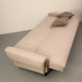 Scandinavian 3-seater sofa in beige, completely restored