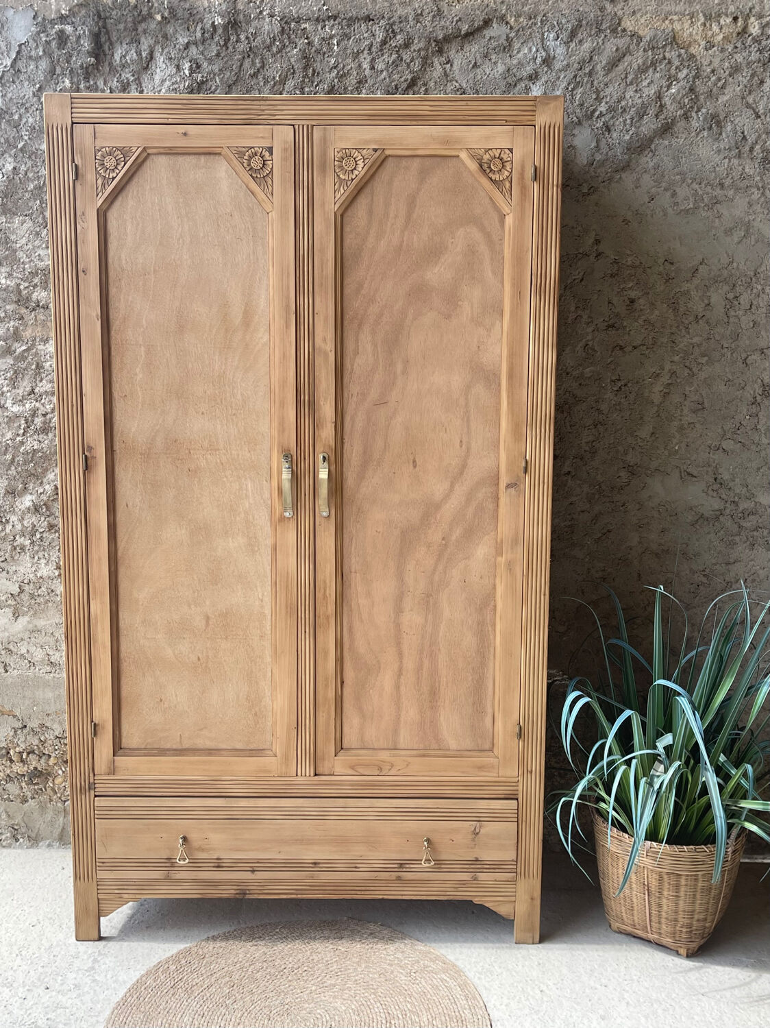 Art Deco wooden wardrobe