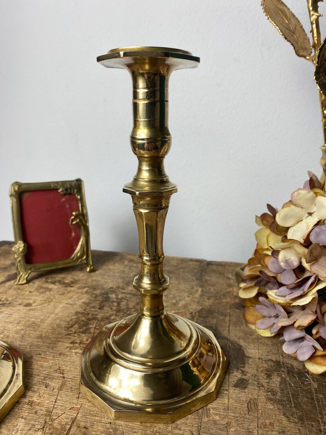 Pair of vintage brass candlesticks