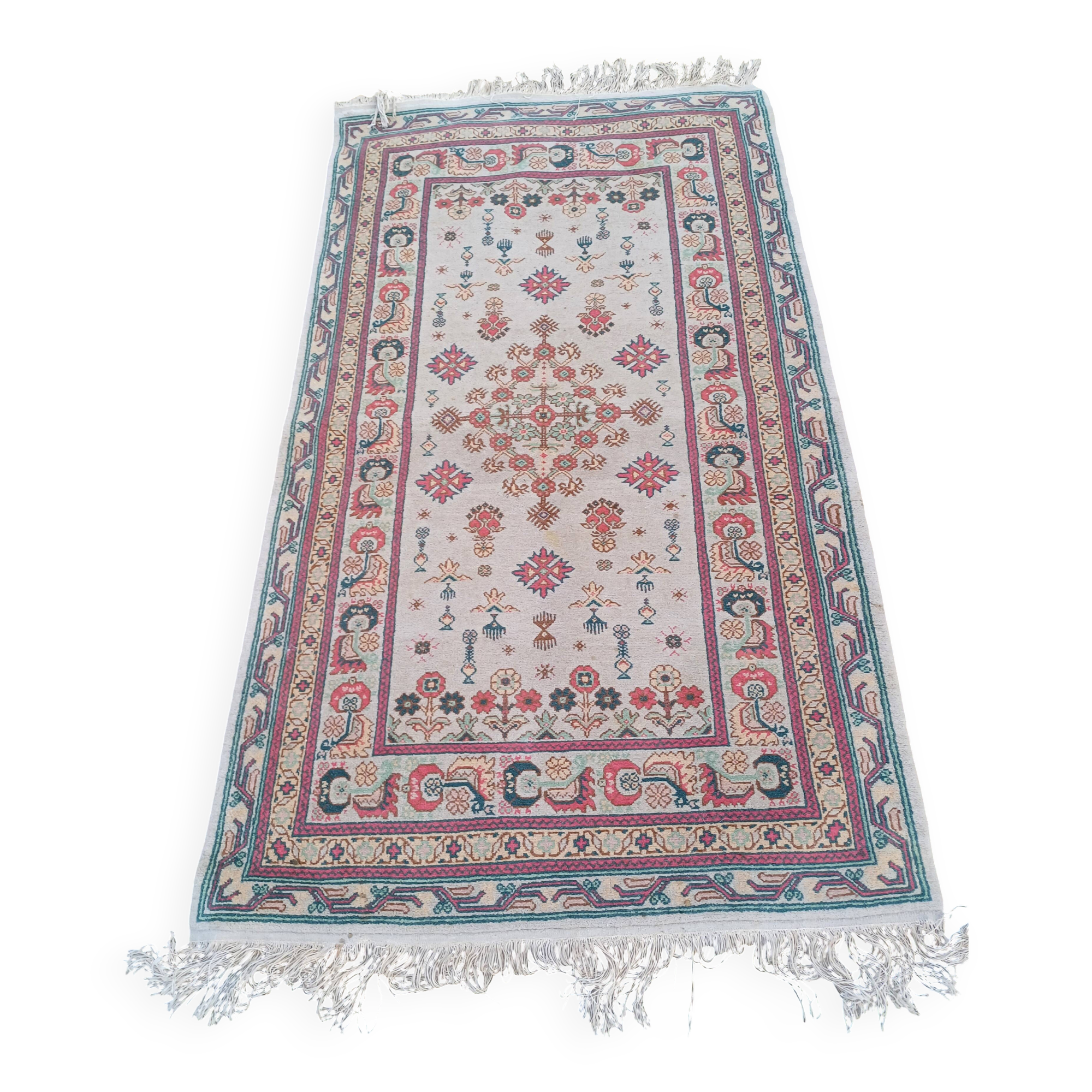 Hand-knotted wool oriental rug