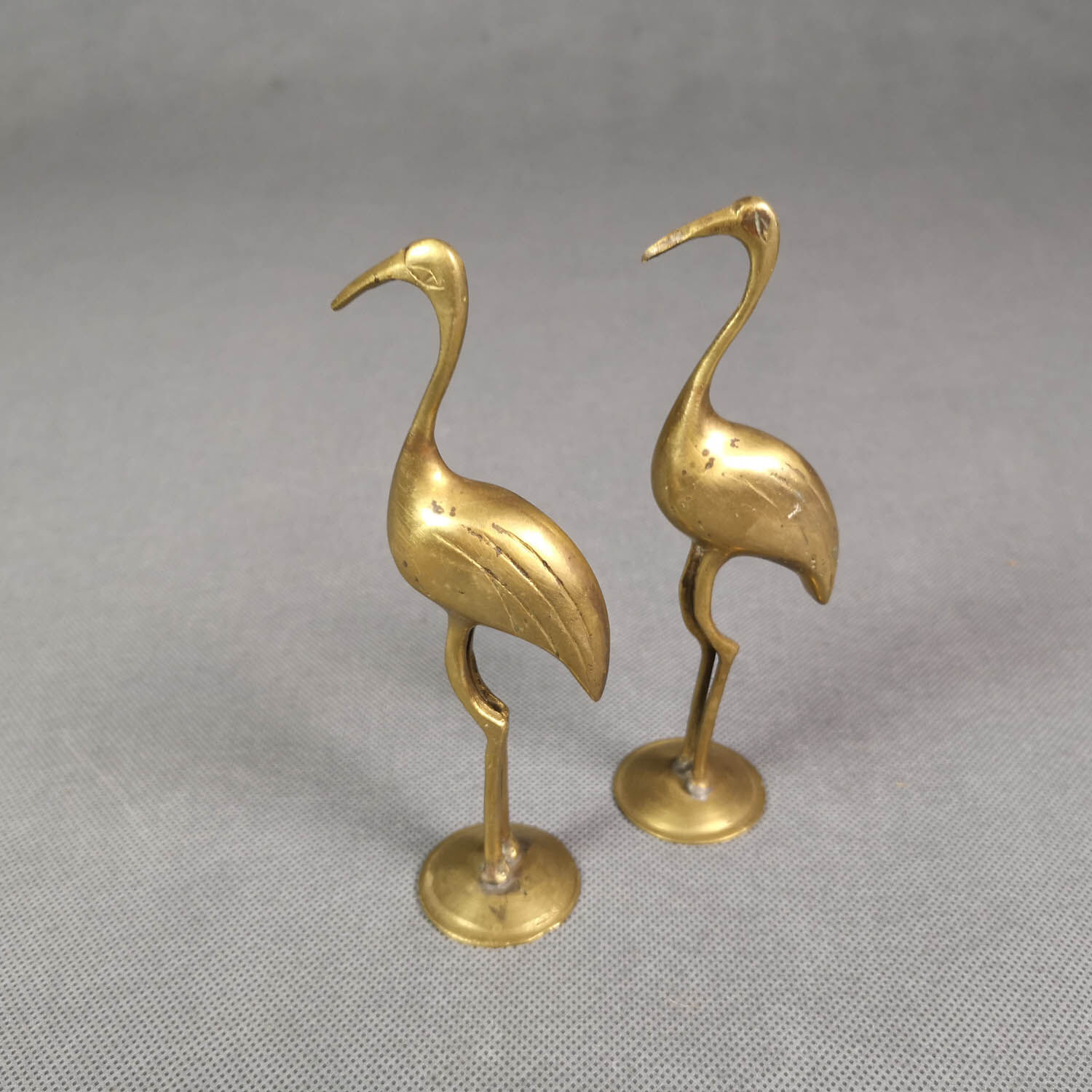 Couple of vintage brass ibis