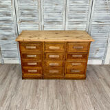 Sideboard or chest of drawers with 11 drawers, craft furniture