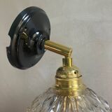 Pair of vintage glass globe wall lights