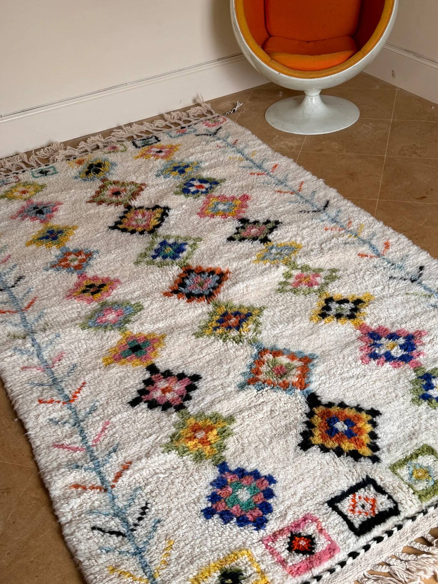 Berber rug Beni Ouarain 248 x 157 cm "Hadia"