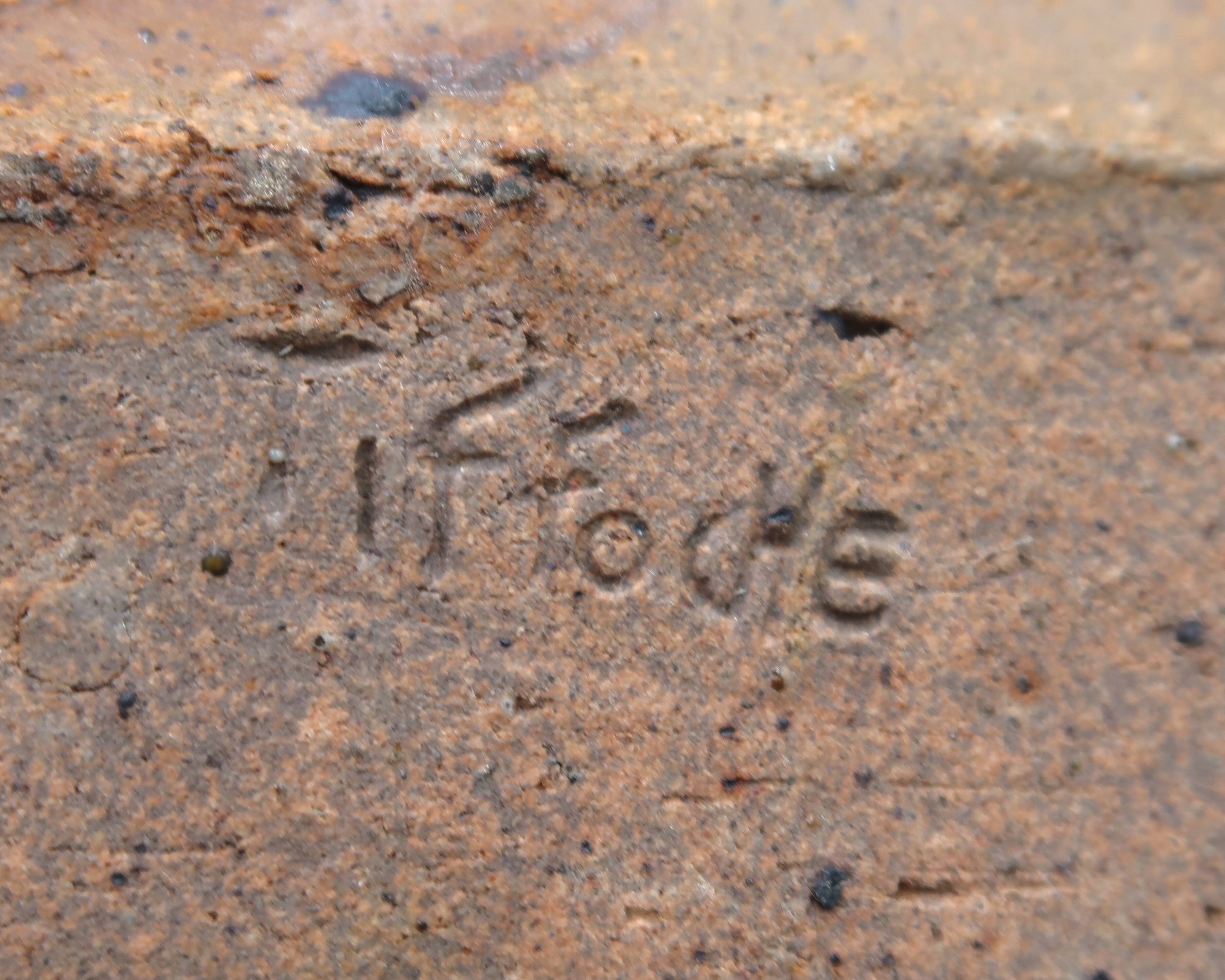 Rectangular dish in stoneware by Gustave Tiffoche, 1960s ceramics.