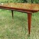 Table extensible Art Déco en ronce de noyer