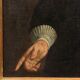 Ancient painting, portrait of a clergyman, oil on canvas, 18th century.