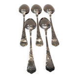 5 tablespoons 800 silver Swiss goldsmith Jezler model Muguet