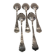 5 tablespoons 800 silver Swiss goldsmith Jezler model Muguet