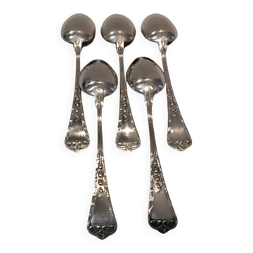 5 tablespoons 800 silver Swiss goldsmith Jezler model Muguet