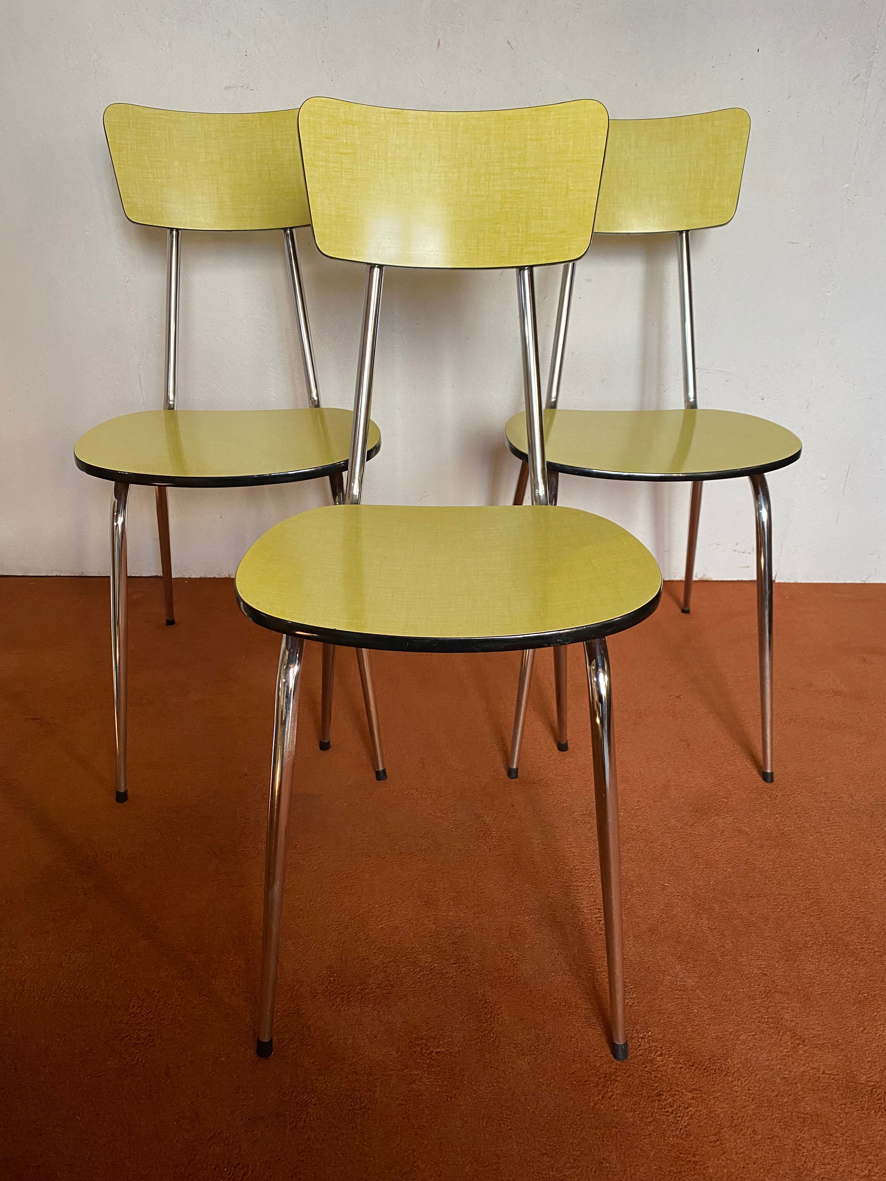 Yellow formica chairs