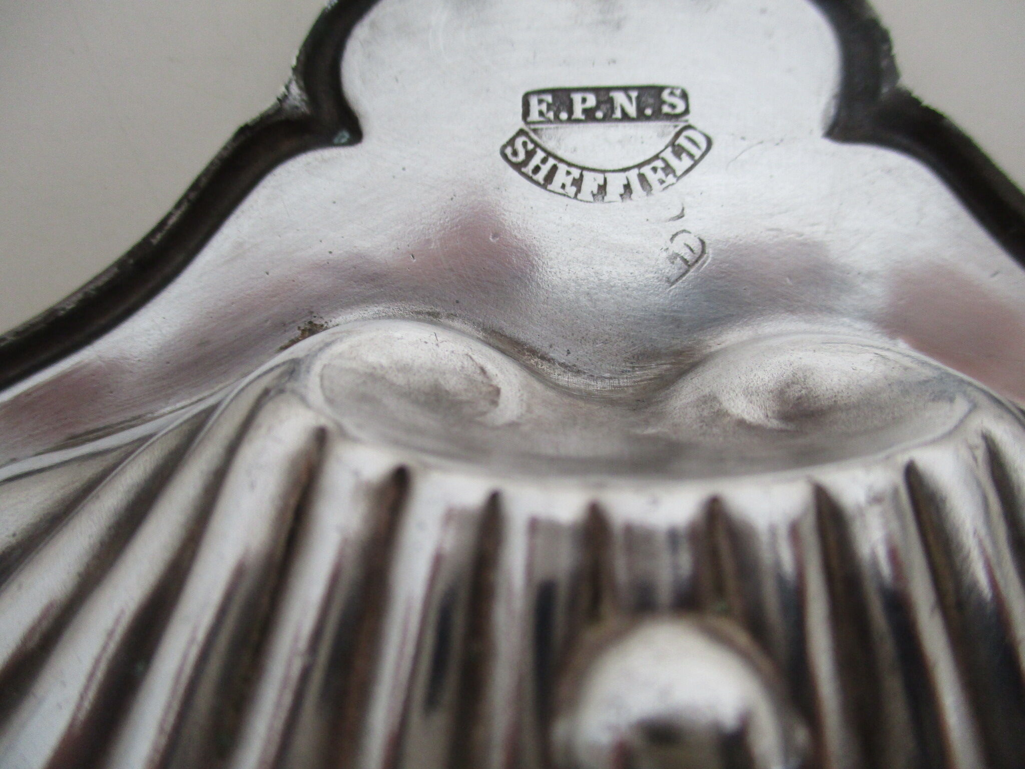 Butter shell silver metal epns sheffield