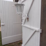 Pair of wrought iron lanterns