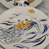 Dessert plates "Bleu Salé"
