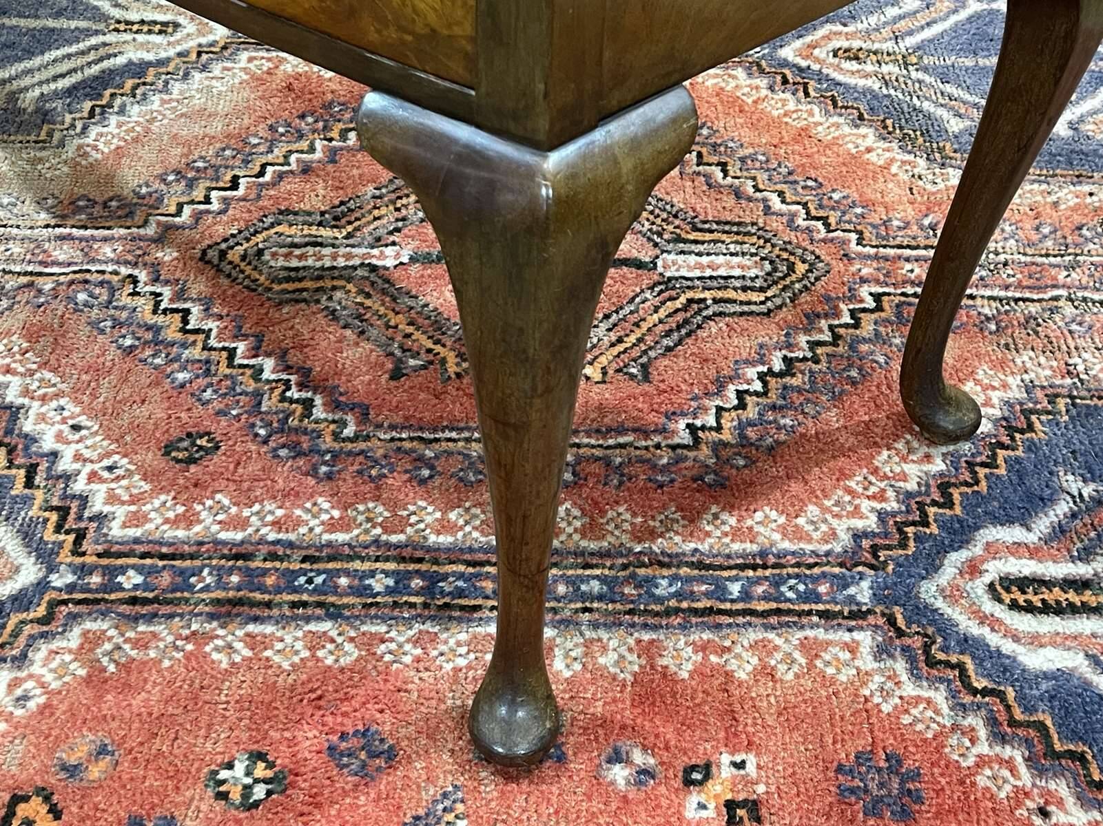 1930s Chippendale Burl Walnut Desk