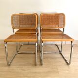 Set of 4 chairs Cesca B32 by Marcel Breuer