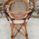 Pair of Vintage Wooden and Woven Plastic Bistro Chairs