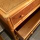 Commodes vintage, cannage en rotin