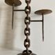 Raw beaten iron candlestick 1970