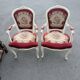 Pair of Louis XV style armchairs - Carved wood and floral upholstery