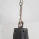 Industrial suspension - Enamelled sheet Dark grey and white - Ø 35 cm -1950