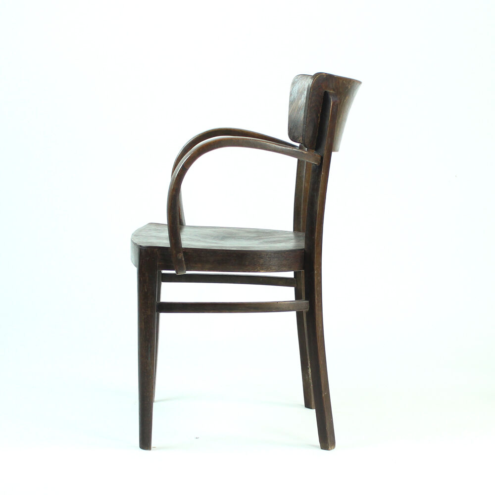 Thonet office armchair in oak, Czechoslovakia circa 1930s