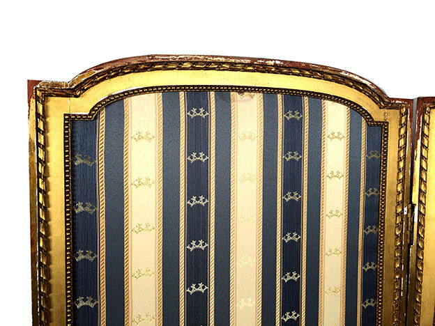 Two-leaf gilded wooden screen in Louis XVI style