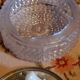 Set of 2 Erco ceiling lights from the 60s in diamond-tipped glass Diameter 35cm