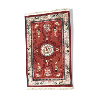 Old Chinese  wool rug 154 x 254 cm