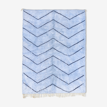 Modern Moroccan carpet blue contemporary art 200x300cm