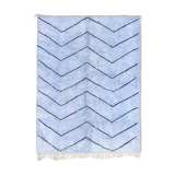 Tapis marocain moderne bleu art contemporain 200x300cm