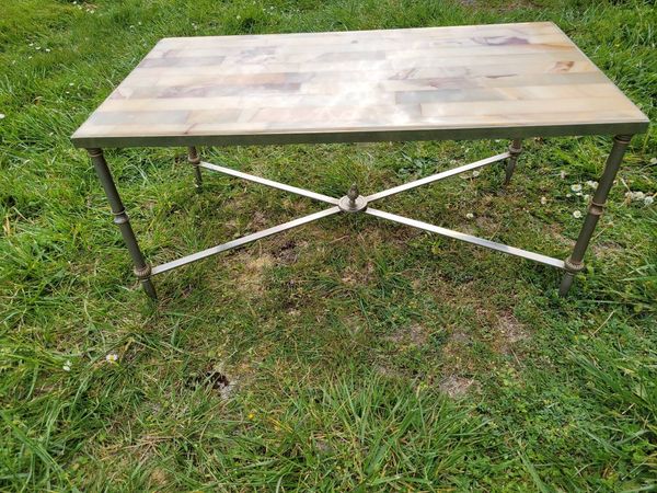 Table basse en marbre et onyx 1960/70
