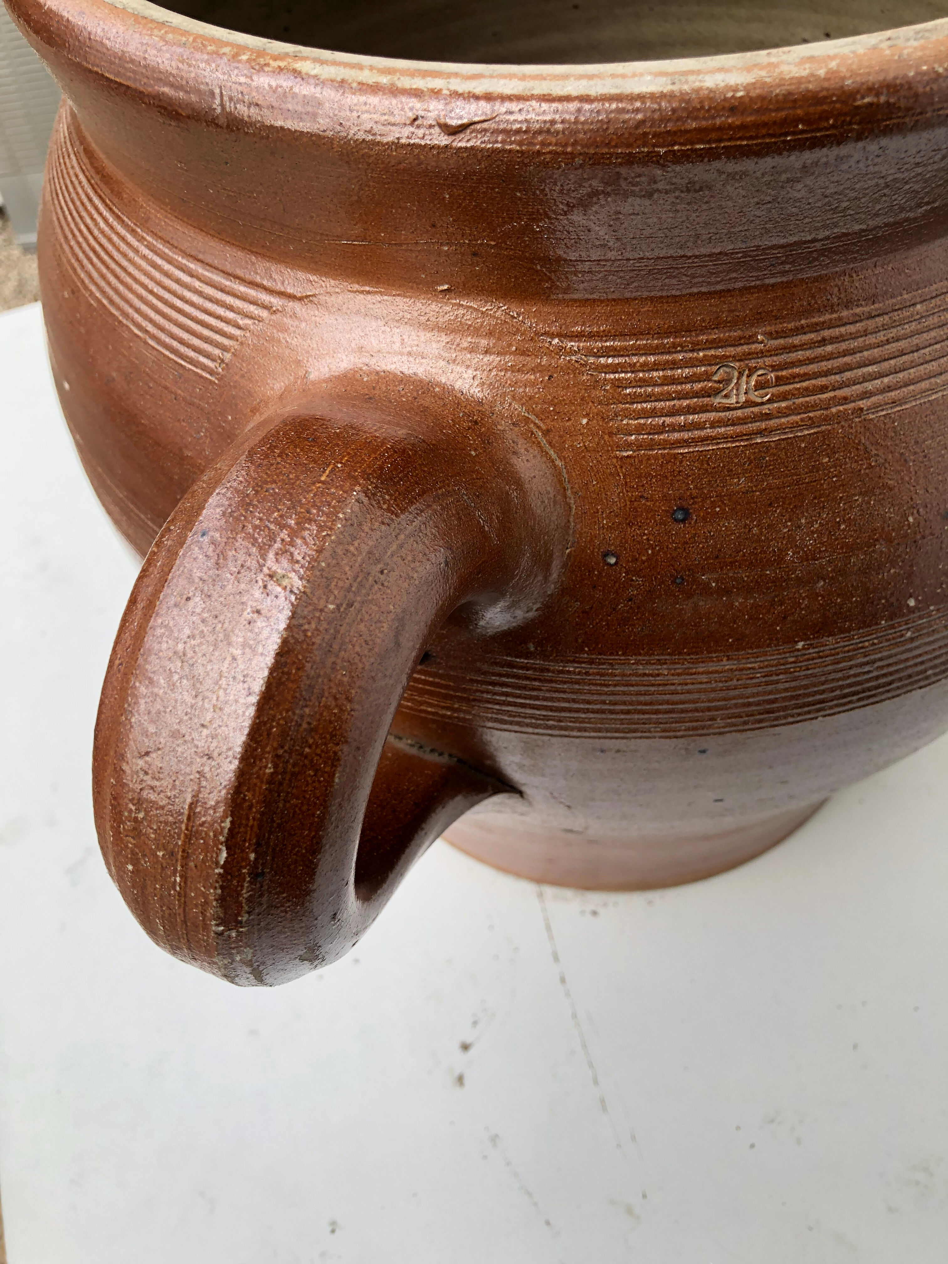Glazed stoneware jar