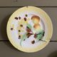 Set of three plates in slip Moulin des loups and hamage. Orchies