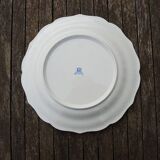 Antique Large Round Plate in Gien Earthenware - Rouen Decor