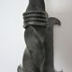 Pair of wall lamps torch glass flame and metal early XXth