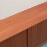 1960s walnut sideboard with sliding doors, 120cm